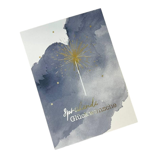 Postcard. Sparkling congratulations.