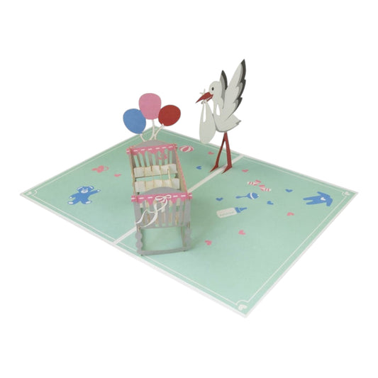 Pop-Up Karte Alles Liebe zur Geburt