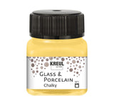 Kreul Glass & Porcelain Chalky, Porzellan und Glasfarbe Matt Yellow Safran 16632