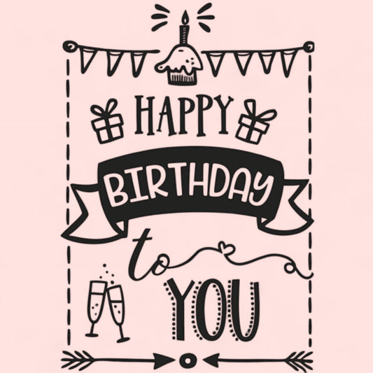 Rayher Holzstempel Happy Birthday 7x10cm