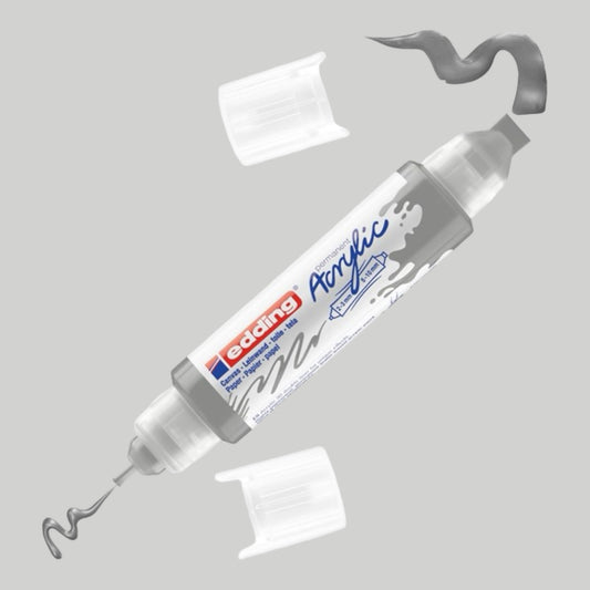 Edding 5400 Acryl 3D Double Liner Silver 923, tube tip 2-3 mm. 5-10 mm