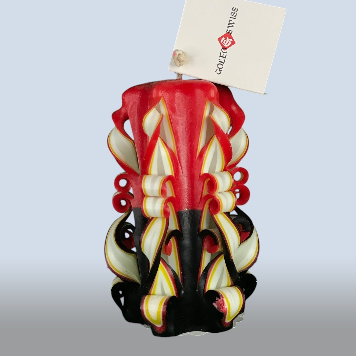 Geschnitzte Kerze Klein - Ink Blossom