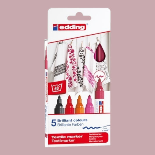 Edding Textilmarker 4500 – Set Warm Colors (5 Stück)