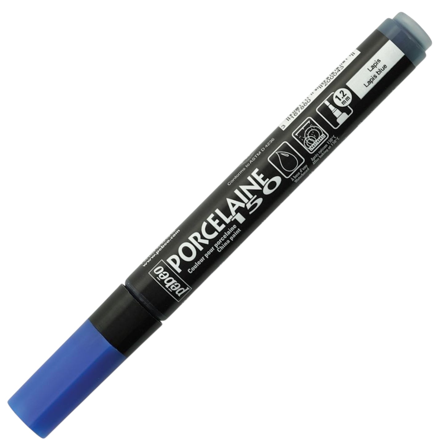 Pebeo Porcelaine 150 Paint Marker - Lapis Blue, Breit