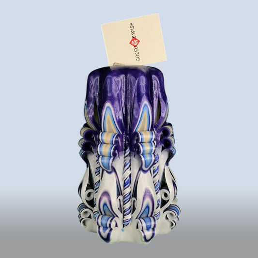 Geschnitzte Kerze Mittel - Silent Ice