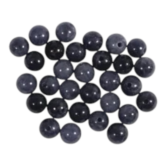 Rayher Halbedelsteinperlen Cordierite 6 mm, 30 Stück