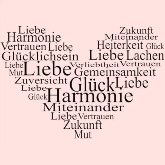 Rayher Holzstempel Herz - Liebe,Glück, Harmonie ...,5x7cm