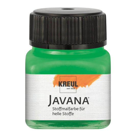 KREUL Javana Stoffmalfarbe für helle Stoffe – Brillantgrün 90908, 20 ml