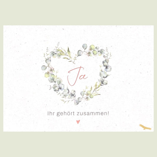 Postkarte „Ja – Ihr gehört zusammen!“