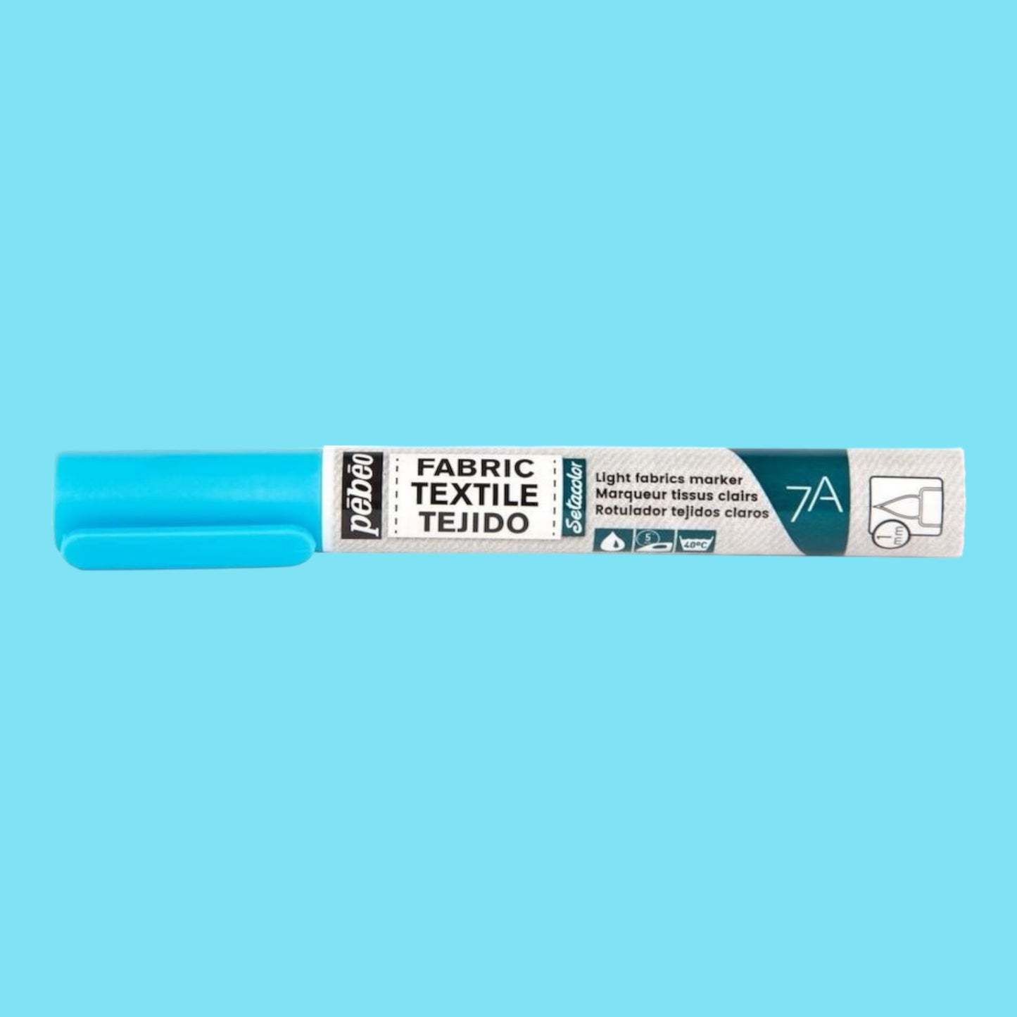 Pébéo Setacolor Stoffmarker 7A – Neonblau, für helle Stoffe