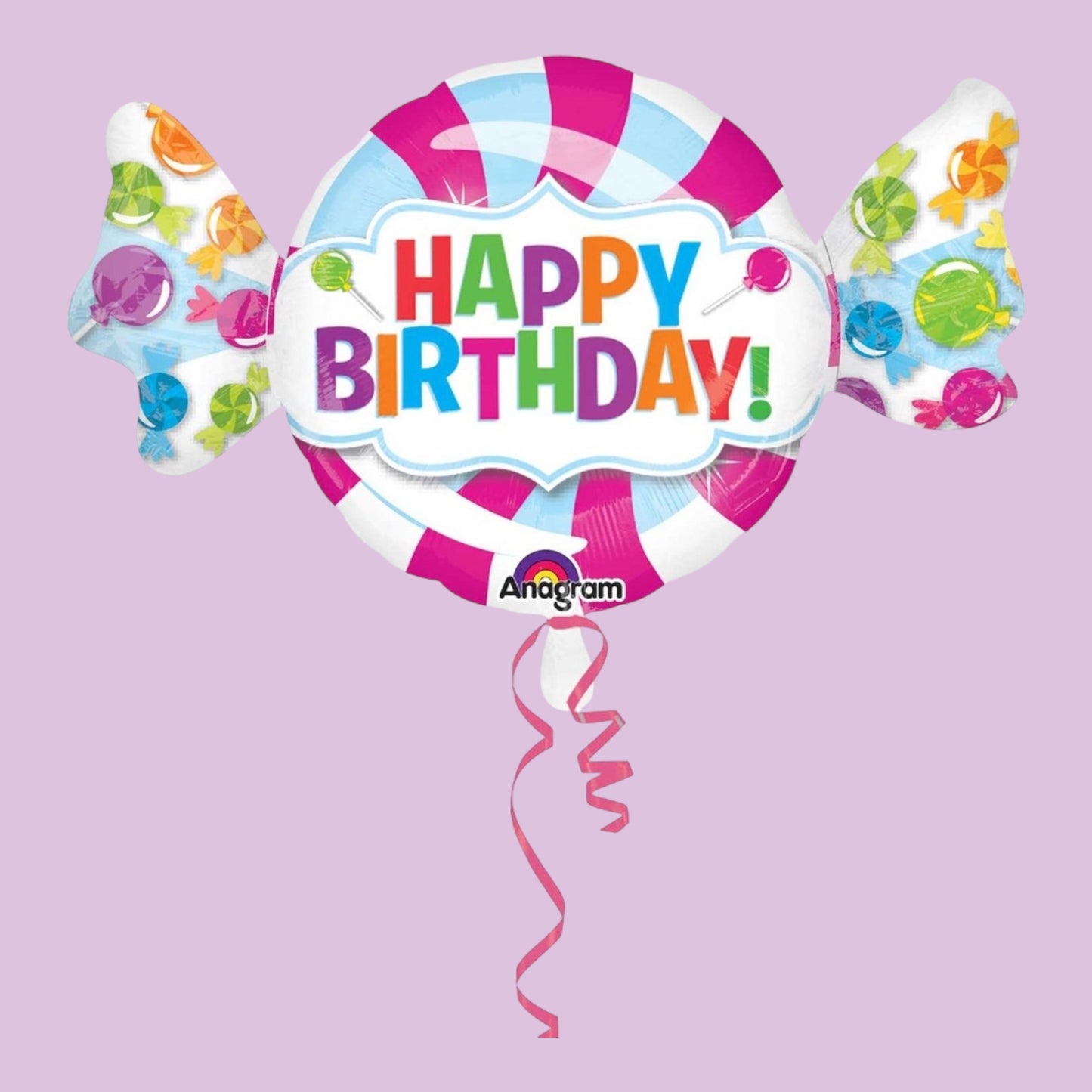 Foil balloon sweets Happy Birthday 101cm x 60cm
