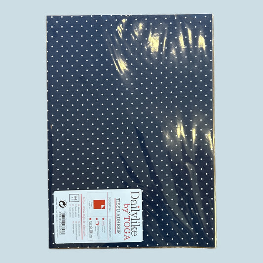 Dailylike by TOGA – Iron-on film dark blue with white dots, A4
