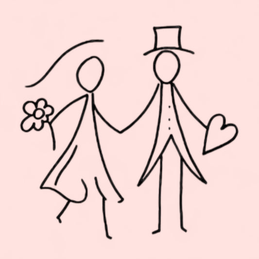 Rayher Holzstempel „Hochzeitspaar“ – 3 × 3 cm