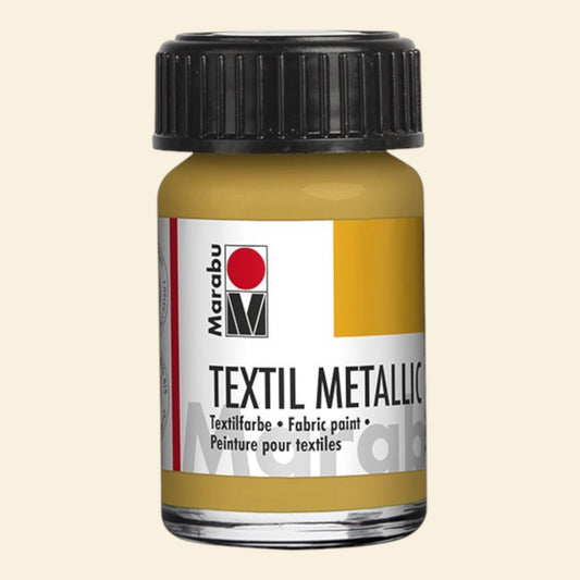 Marabu Textil, Stofffarbe Metallic Gold 784, 15 ml
