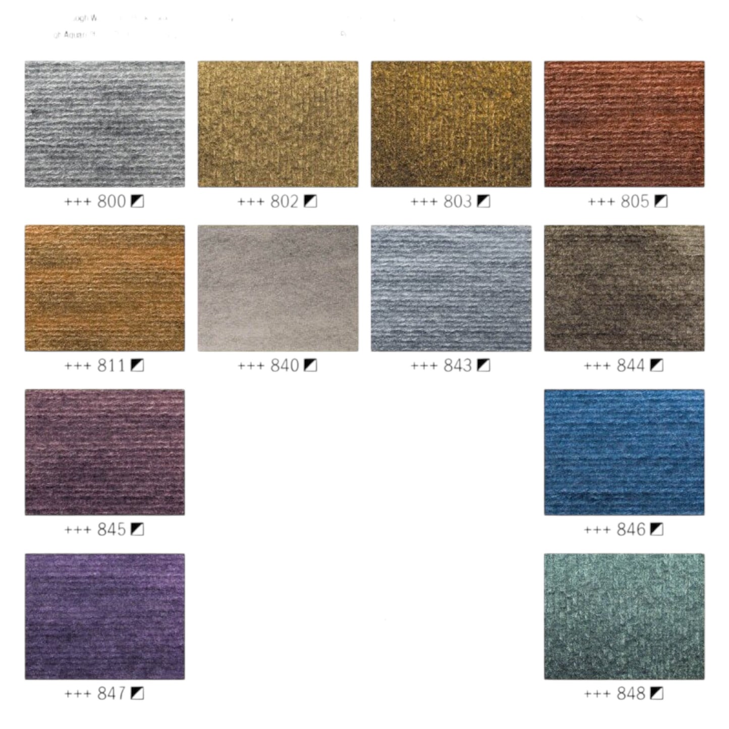 Van Gogh Watercolor Pocket Box Metallic & Interference 12-pan, brush