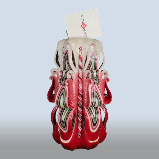 Geschnitzte Kerze Mittel - Winter Berry