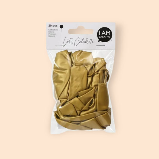 I Am Creative Luftballons, Gold 20 Stück