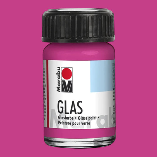 Marabu Transparent Glasfarbe,Pink 033 , 15 ml