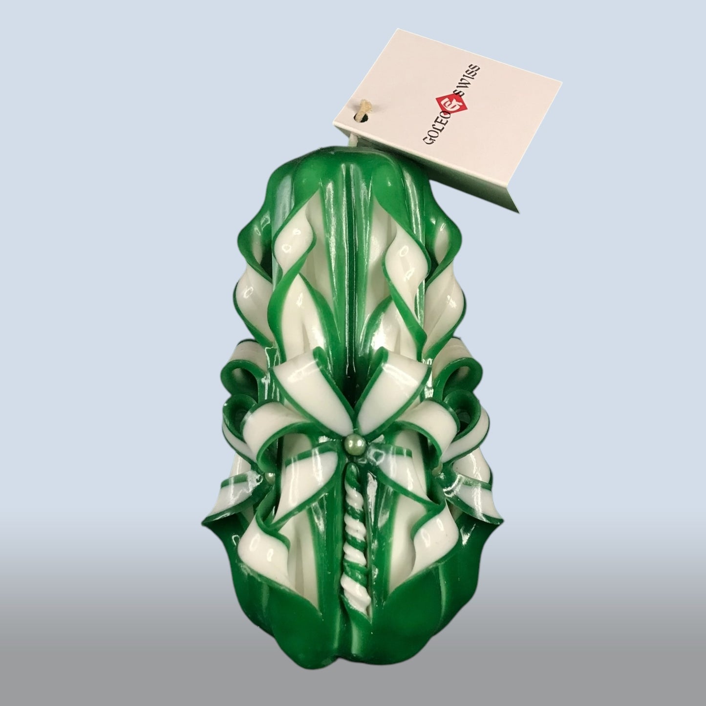 Geschnitzte Kerze Klein - Mint Whisper