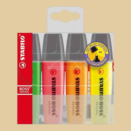 Stabilo Boss Original highlighter, 4 x 5 mm