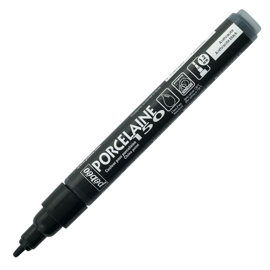 Pebeo Porcelaine 150 Paint Marker - Anthracite Black, Breit