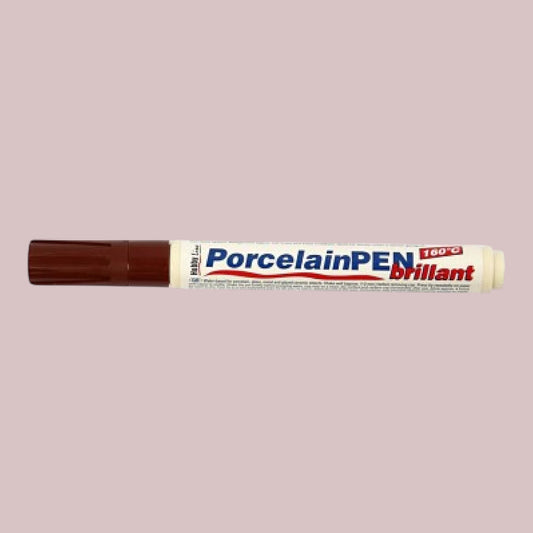 Kreul Porcelain PEN Brillant , 2-4 mm, Braun, zum Einbrennen