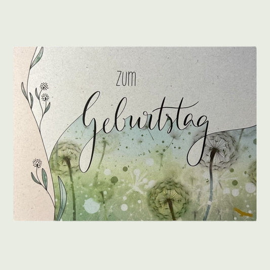 Postkarte „Zum Geburtstag“