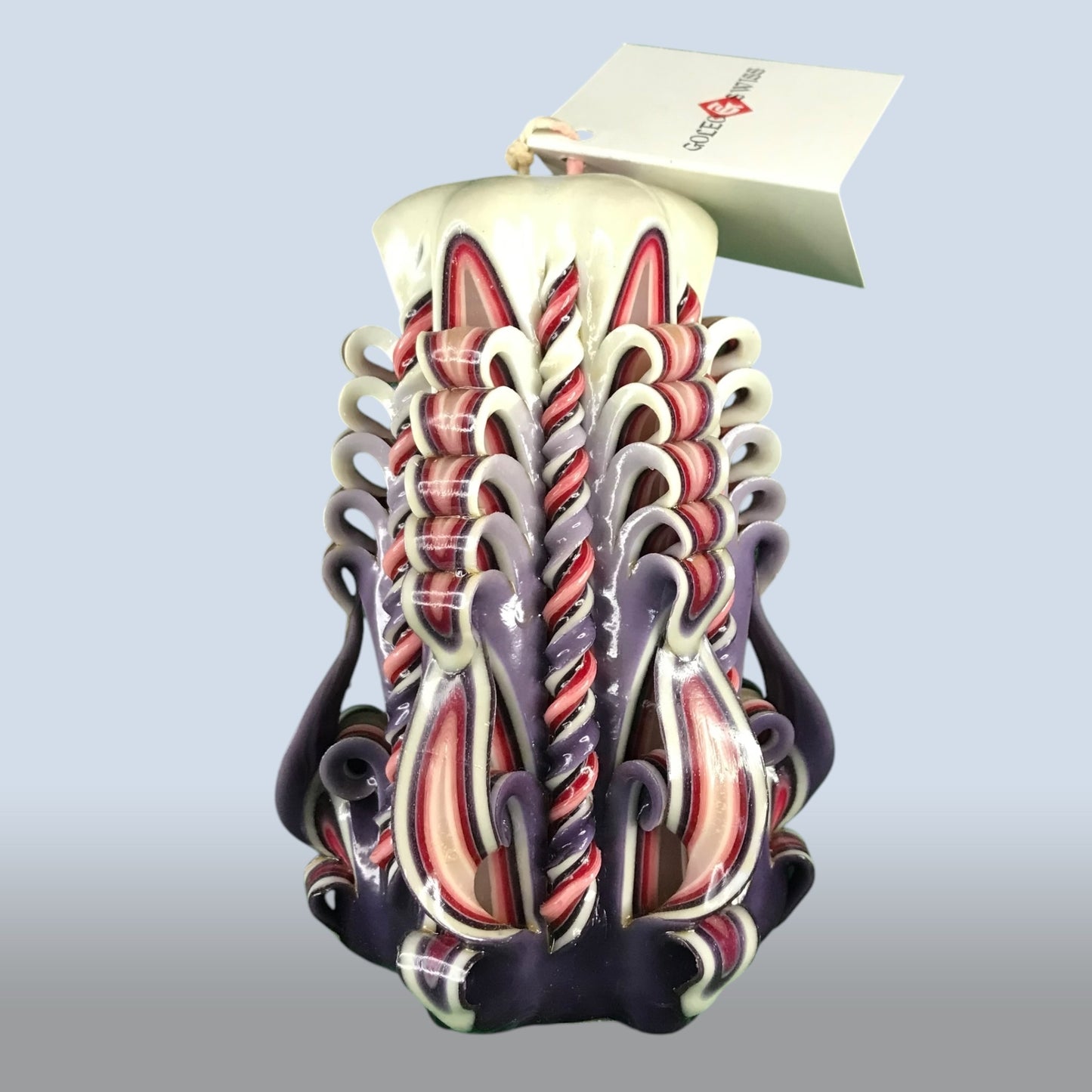 Geschnitzte Kerze Klein - Lilac Bloom