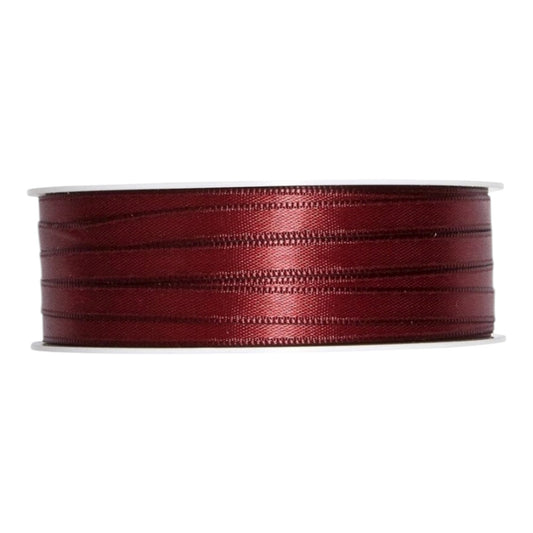 Satinband doppelseitig 3 mm x 50 m , Bordeaux