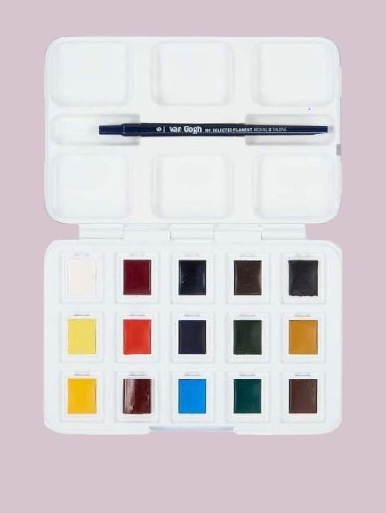 Van Gogh Aquarell Pocket Box – 15 halbe Näpfchen 12 + 3 gratis