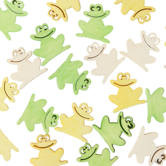 I AM Creative Streuteile Frosch grün, 24 Stück, ca. 2 cm, bunt
