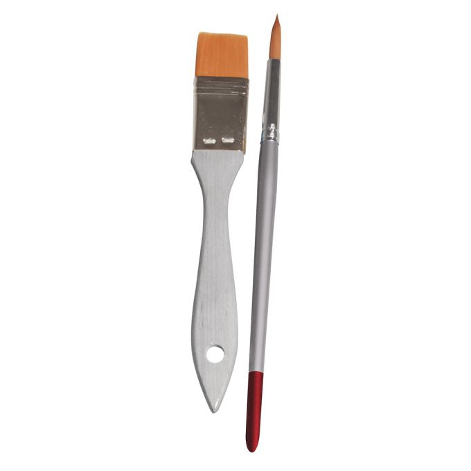 Rayher brush set priming/decorating, FSC 100% -Set with 2 brushes