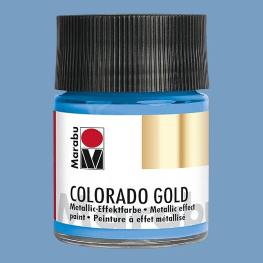 Marabu Colorado Gold Metallic-Effektfarbe , Metallic-Hellblau 753