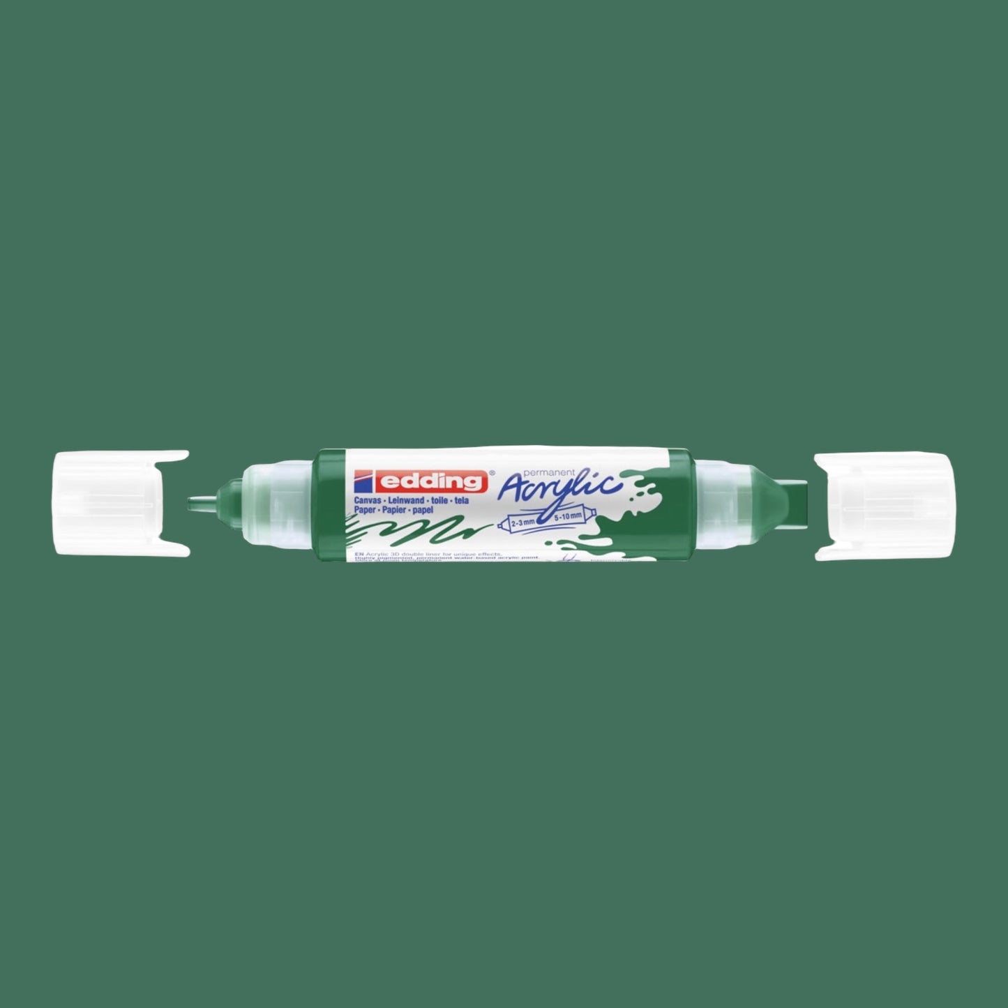 Edding 5400 Acryl 3D Double Liner moss green 904, tube tip 2-3 mm. 5-10 mm