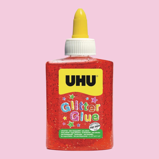 UHU Glitter Glue Red, 90 g / 50 ml