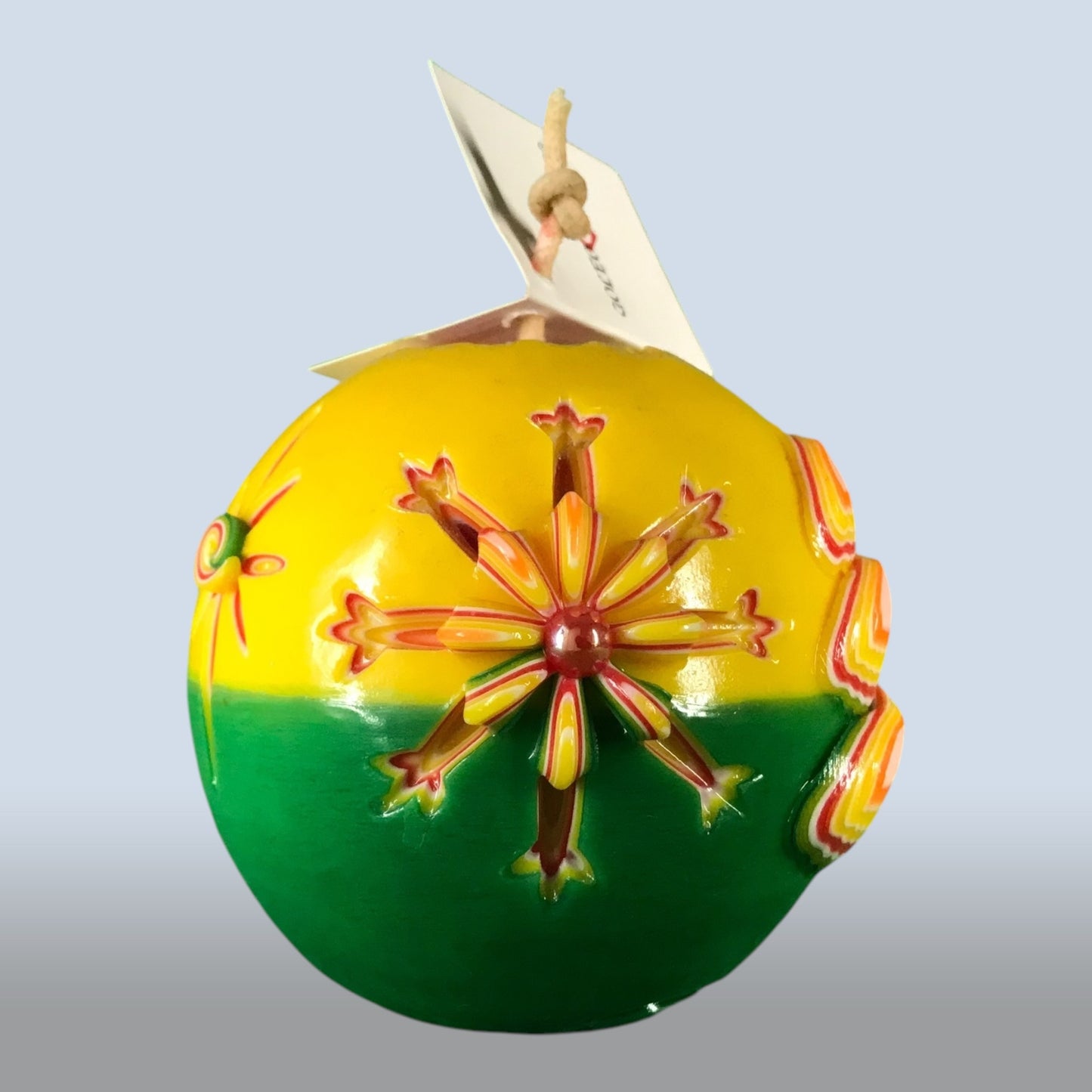 Geschnitzte Kerze Rund – Golden Forest