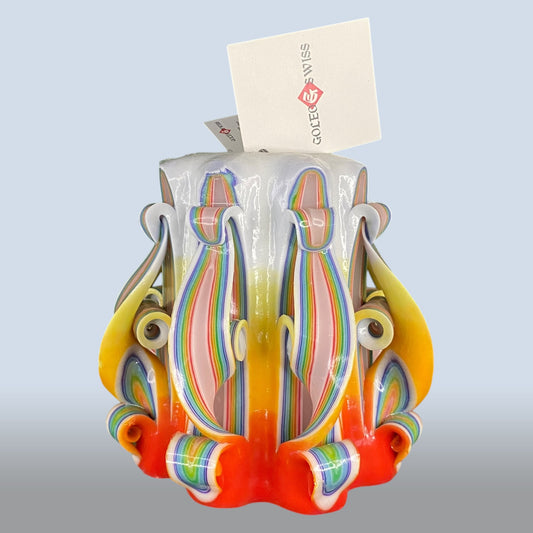 Geschnitzte Kerze Klein - Carnival Flame