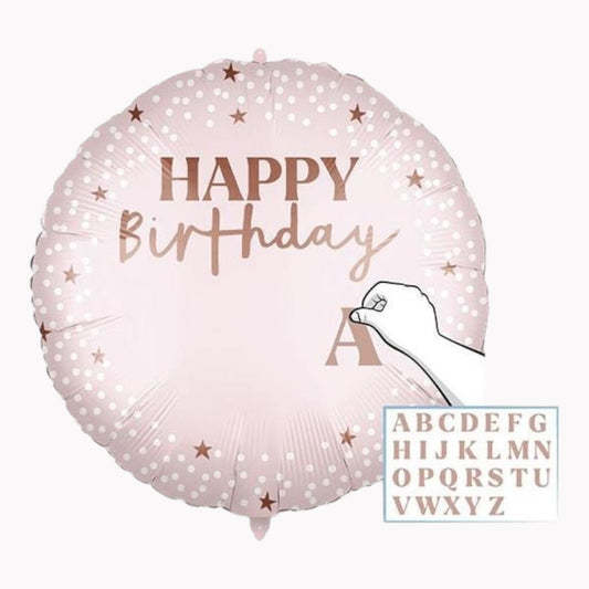 Folienballon Personalisierbarer , Happy Birthday 46cm-18