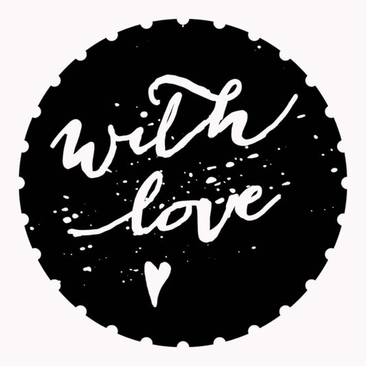 Woodies wooden stamp With Love Ø 3 cm