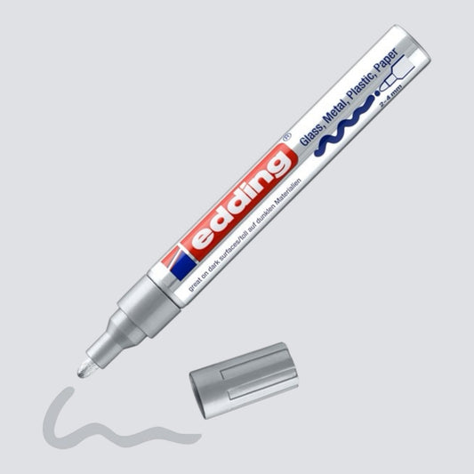Edding 750 creative gloss paint marker silver, round tip 2-4 mm
