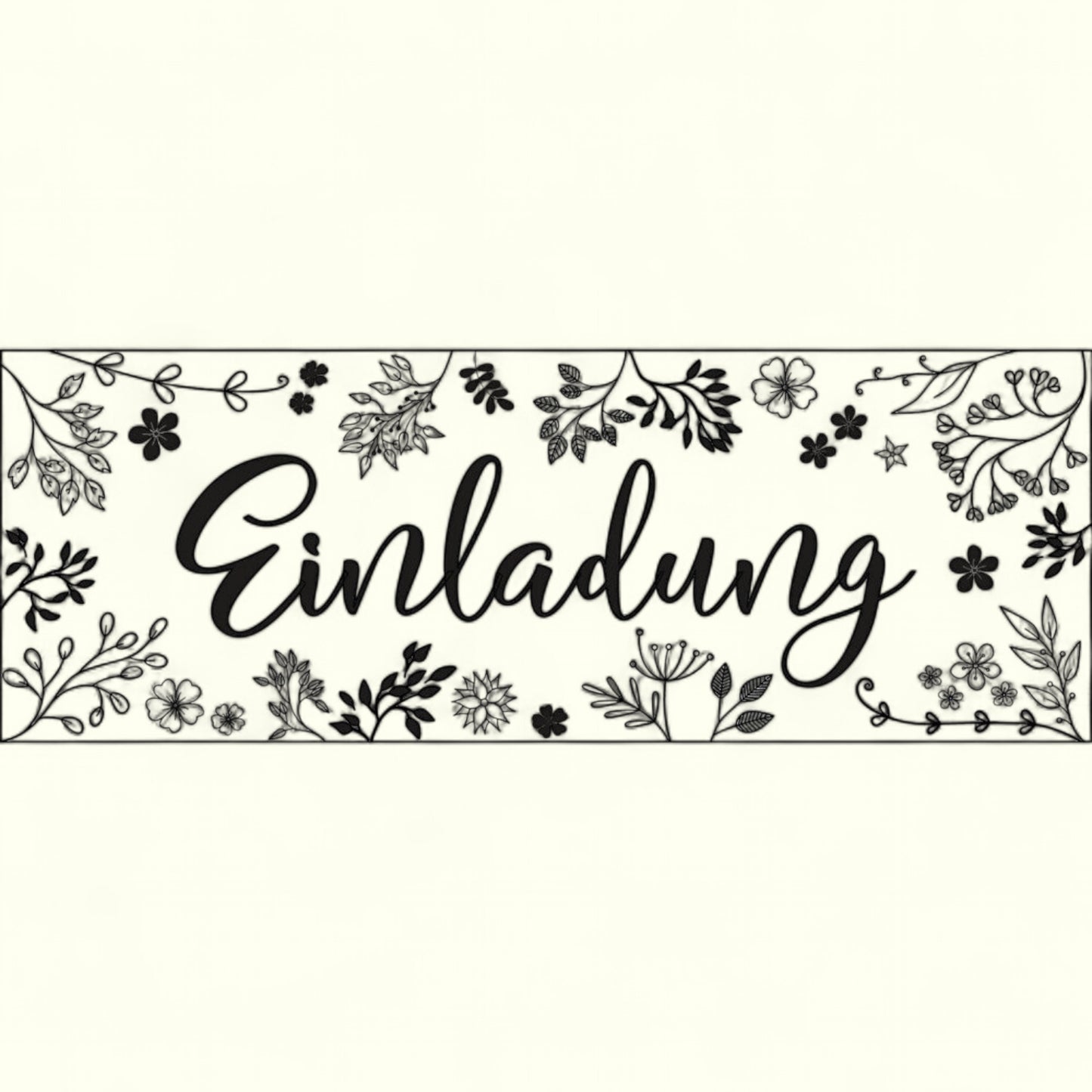 Rayher Holzstempel Einladung 13x5cm