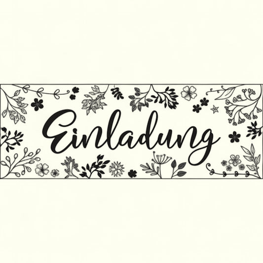 Rayher Holzstempel Einladung 13x5cm