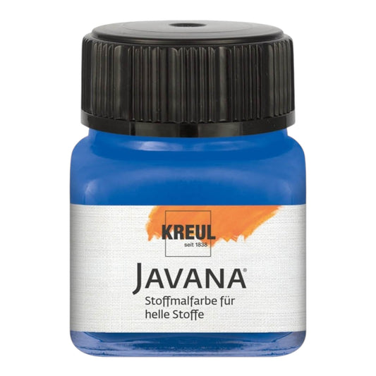 KREUL Javana Stoffmalfarbe für helle Stoffe – Royalblau 90907, 20 ml