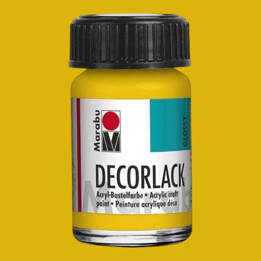 Marabu Decorlack Acryl Glanz Mittelgelb 021