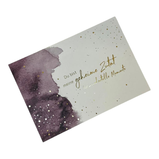 Postcard. You are my secret ingredient for wonderful moments.