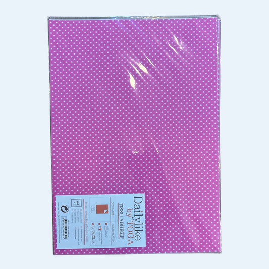 Dailylike by TOGA – Iron-on foil pink with white dots, A4