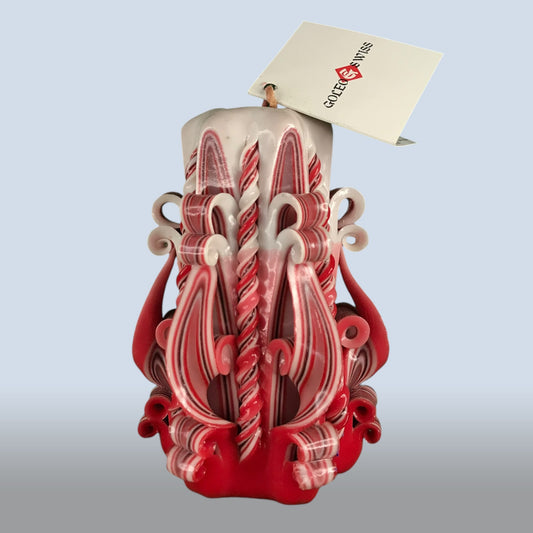Geschnitzte Kerze Klein - Candy Flame