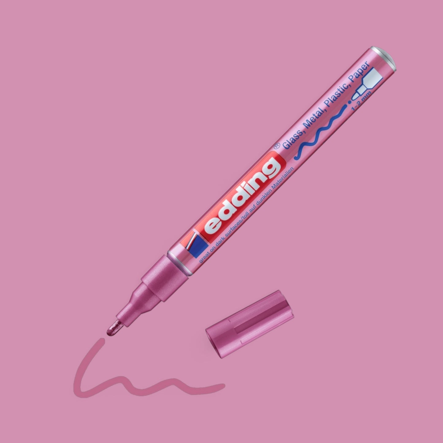 Edding 751 glossy paint marker pink-metallic, 1-2 mm