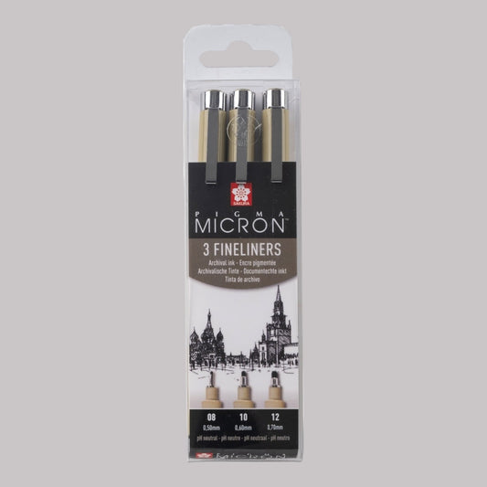 Sakura Pigma Micron – 3er Fineliner Set