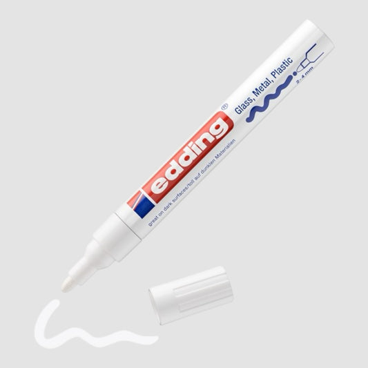 Edding 750 creative gloss paint marker white, round tip 2-4 mm